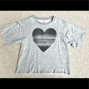 Sundry raw edge heart Sweatshirt